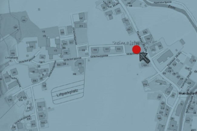 Lage des Bauprojektes heima[t]raum in Flachau, Unterberggasse 93, 5542 Flachau